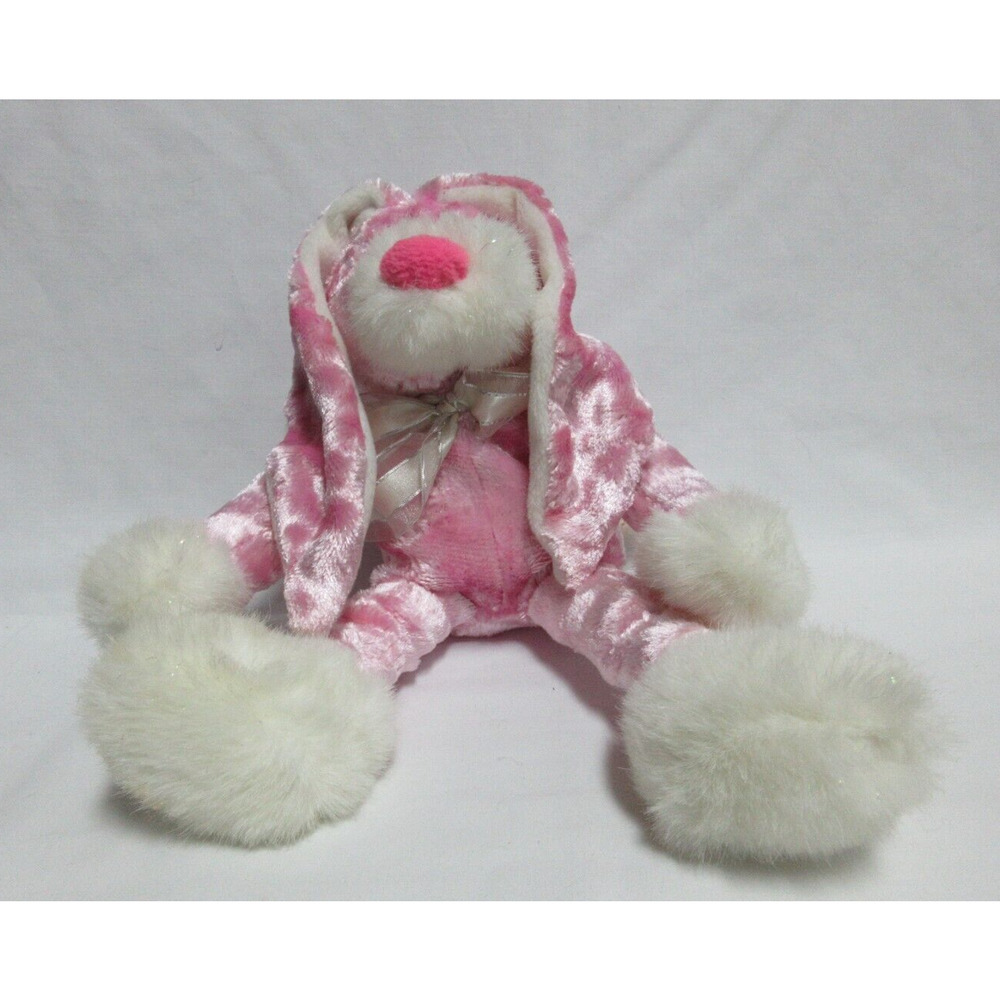 DAN DEE Easter Bunny pink bunny white fluffy feet stuffed animal collectors choi
